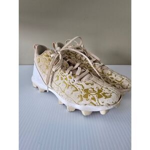 Under Armour Cleats Sz 3Y Gold/Cream